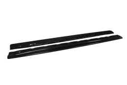 Seitenschweller Ansatz Cup Leisten passend für Honda Civic Mk9 Facelift schwarz matt