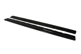 Seitenschweller Ansatz Cup Leisten passend für Honda Civic Mk9 Facelift schwarz matt