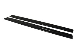 Seitenschweller Ansatz Cup Leisten passend für Honda Civic Mk9 Facelift schwarz matt
