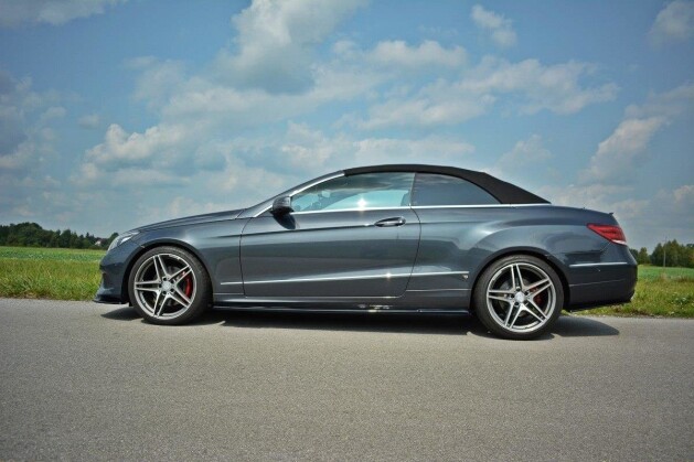 Seitenschweller Ansatz Cup Leisten passend für Mercedes - Benz E Coupe / Cabrio C207 Facelift / A207 Facelit schwarz Hochglanz