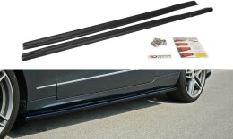 Seitenschweller Ansatz Cup Leisten passend für Mercedes - Benz E Coupe / Cabrio C207 Facelift / A207 Facelit schwarz Hochglanz