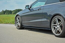 Seitenschweller Ansatz Cup Leisten passend für Mercedes - Benz E Coupe / Cabrio C207 Facelift / A207 Facelit schwarz Hochglanz