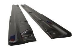 Seitenschweller Ansatz Cup Leisten passend für Renault Laguna mk 3 Coupe schwarz Hochglanz