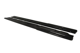 Seitenschweller Ansatz Cup Leisten passend für Renault Laguna mk 3 Coupe schwarz Hochglanz