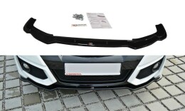 Cup Spoilerlippe Front Ansatz für Honda Civic Mk9 Facelift schwarz Hochglanz