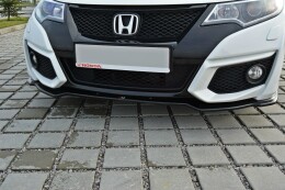 Cup Spoilerlippe Front Ansatz für Honda Civic Mk9 Facelift schwarz Hochglanz