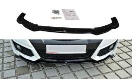 Cup Spoilerlippe Front Ansatz für Honda Civic Mk9 FL schwarz Hochglanz