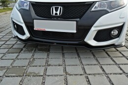 Street+ Spoilerlippe Front Ansatz passend für Honda Civic Mk9 FL schwarz Hochglanz