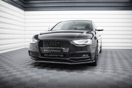 Cup Spoilerlippe Front Ansatz V.1 für Audi A4 S-Line / S4 B8 FL schwarz Hochglanz