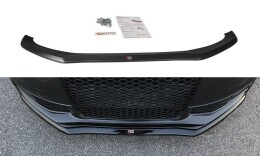 Cup Spoilerlippe Front Ansatz V.1 für Audi S4 B8 FL schwarz Hochglanz