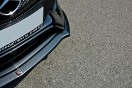 Cup Spoilerlippe Front Ansatz V.1 für Mercedes A W176 AMG FL schwarz Hochglanz