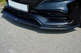 Street+ Spoilerlippe Front Ansatz V.1 passend für Mercedes A W176 AMG FL schwarz Hochglanz