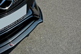 Street+ Spoilerlippe Front Ansatz V.1 passend für Mercedes A W176 AMG FL schwarz Hochglanz