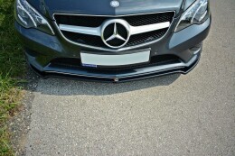 Cup Spoilerlippe Front Ansatz V.1 passend für Mercedes - Benz E Coupe / Cabrio C207 Facelift / A207 Facelit schwarz Hochglanz