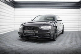 Street+ Spoilerlippe Front Ansatz V.2 passend für Audi A4 S-Line / S4 B8 FL schwarz Hochglanz