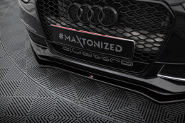 Street+ Spoilerlippe Front Ansatz V.2 passend für Audi A4 S-Line / S4 B8 FL schwarz Hochglanz