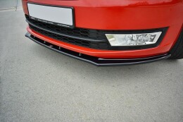 Cup Spoilerlippe Front Ansatz V.2 passend für Skoda Rapid schwarz Hochglanz