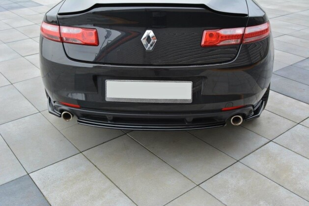 Mittlerer Cup Diffusor Heck Ansatz passend für Renault Laguna mk 3 Coupe schwarz Hochglanz