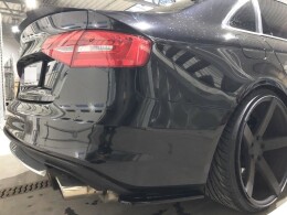 Heck Ansatz Flaps Diffusor passend für Audi S4 B8 FL schwarz Hochglanz