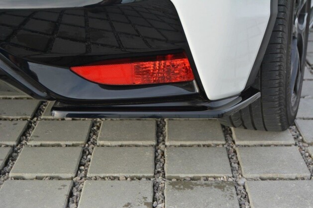 Heck Ansatz Flaps Diffusor für Honda Civic Mk9 FL schwarz Hochglanz