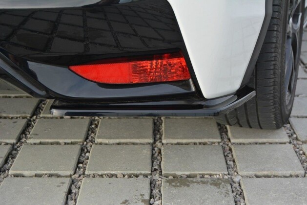 Heck Ansatz Flaps Diffusor passend für Honda Civic Mk9 Facelift schwarz Hochglanz