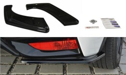 Heck Ansatz Flaps Diffusor für Honda Civic Mk9 FL schwarz Hochglanz