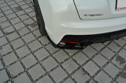 Heck Ansatz Flaps Diffusor passend für Honda Civic Mk9 Facelift schwarz Hochglanz