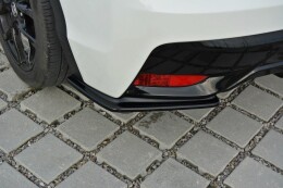 Heck Ansatz Flaps Diffusor passend für Honda Civic Mk9 Facelift schwarz Hochglanz