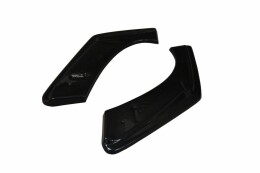 Heck Ansatz Flaps Diffusor passend für Honda Civic Mk9 Facelift schwarz Hochglanz