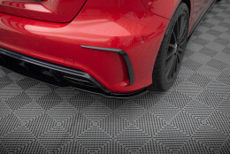 Heck Ansatz Flaps Diffusor passend für Mercedes A W176 AMG Facelift schwarz Hochglanz