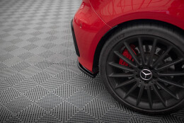 Heck Ansatz Flaps Diffusor passend für Mercedes A W176 AMG Facelift schwarz Hochglanz