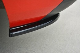 Heck Ansatz Flaps Diffusor passend für Skoda Rapid Spaceback schwarz Hochglanz
