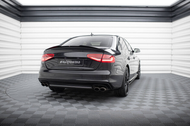 Heck Spoiler Aufsatz Abrisskante passend für Audi S4 B8 FL Limousine schwarz Hochglanz