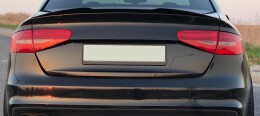 Heck Spoiler Aufsatz Abrisskante für Audi S4 B8 FL Limousine schwarz Hochglanz