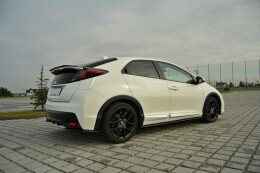 Heck Spoiler Aufsatz Abrisskante für Honda Civic Mk9 Facelift schwarz Hochglanz
