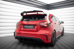 Heck Spoiler Aufsatz Abrisskante passend für Mercedes A W176 AMG Facelift schwarz Hochglanz