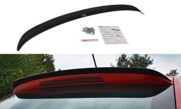 Heck Spoiler Aufsatz Abrisskante passend für Skoda Rapid Spaceback schwarz Hochglanz