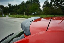 Heck Spoiler Aufsatz Abrisskante passend für Skoda Rapid Spaceback schwarz Hochglanz