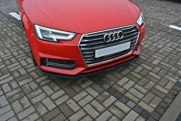 Cup Spoilerlippe Front Ansatz V.2 passend für Audi S4 / A4 S-Line B9 schwarz Hochglanz