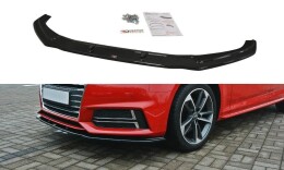 Cup Spoilerlippe Front Ansatz V.2 passend für Audi S4 / A4 S-Line B9 schwarz Hochglanz
