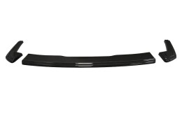 Mittlerer Cup Diffusor Heck Ansatz passend für Audi A4 B9 S-Line schwarz Hochglanz