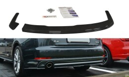 Heck Ansatz Flaps Diffusor für Audi A4 B9 S-Line schwarz matt