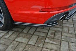 Heck Ansatz Flaps Diffusor passend für Audi A4 B9 S-Line schwarz Hochglanz