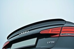 Heck Spoiler Aufsatz Abrisskante für Audi A4 S-Line B9 Limousine schwarz Hochglanz