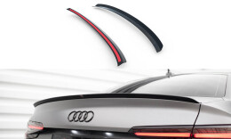 Heck Spoiler Aufsatz Abrisskante V.2 passend für Audi S4 / A4 Standard / S-Line / Competition Limousine B9 / B9 Facelift schwarz Hochglanz