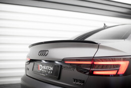 Heck Spoiler Aufsatz Abrisskante V.2 passend für Audi S4 / A4 Standard / S-Line / Competition Limousine B9 / B9 Facelift schwarz Hochglanz