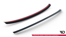 Heck Spoiler Aufsatz Abrisskante V.2 passend für Audi S4 / A4 Standard / S-Line / Competition Limousine B9 / B9 Facelift schwarz Hochglanz