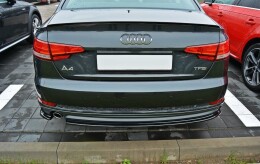 Heck Spoiler Aufsatz Abrisskante für Audi A4 S-Line B9 Limousine schwarz matt