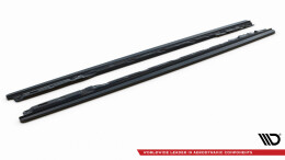 Seitenschweller Ansatz Cup Leisten für Audi S4 / A4 S-Line B9 schwarz Hochglanz