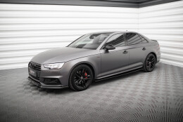Seitenschweller Ansatz Cup Leisten passend für Audi S4 / A4 S-Line / A4 Competiton B9 schwarz Hochglanz